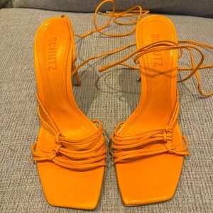 Schutz lace up sandals